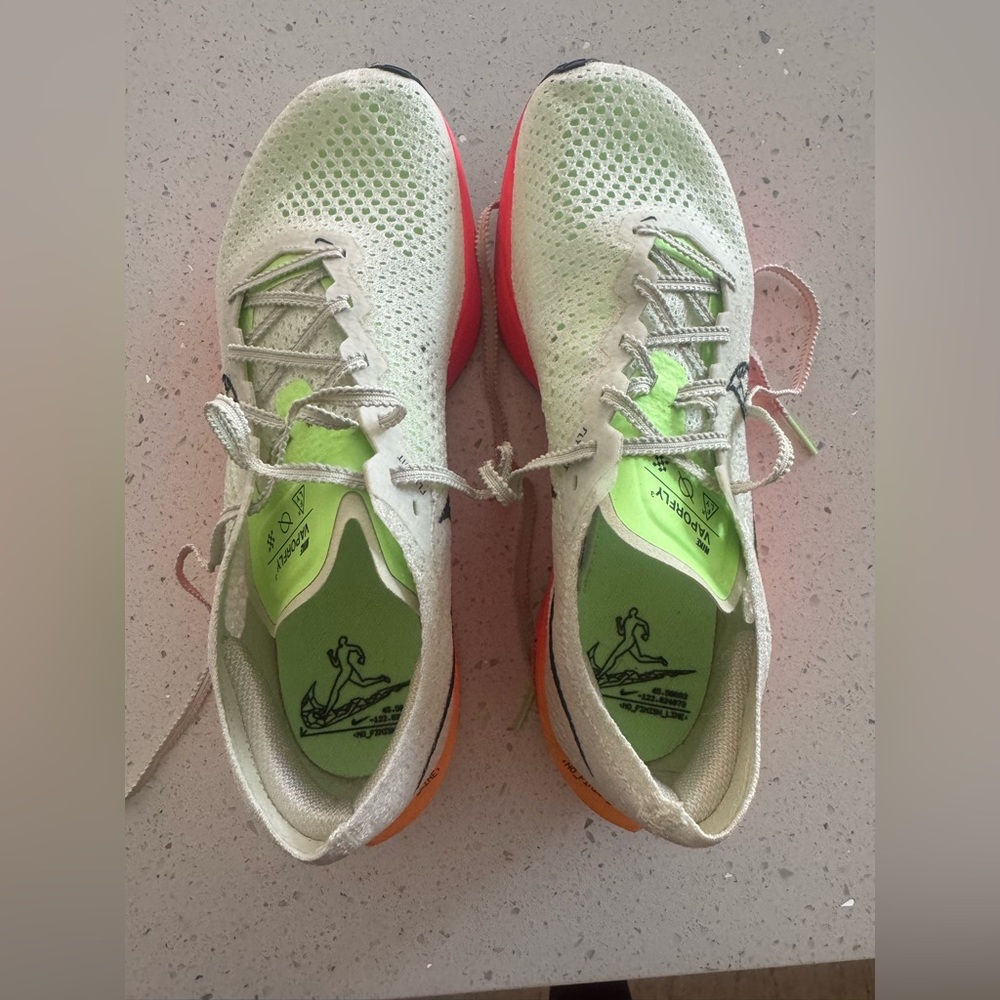 Nike Vaporfly with Neon Green and White Accents